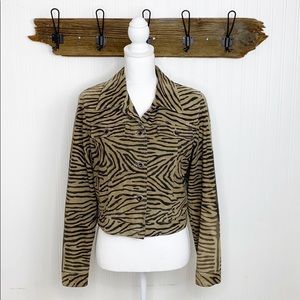Carlisle Zebra Print Jacket - Black and Tan